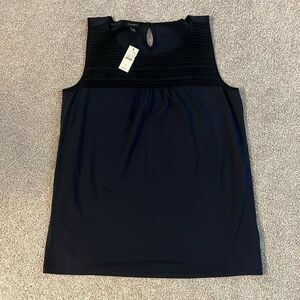 NWT Talbots Navy Detailed Tank